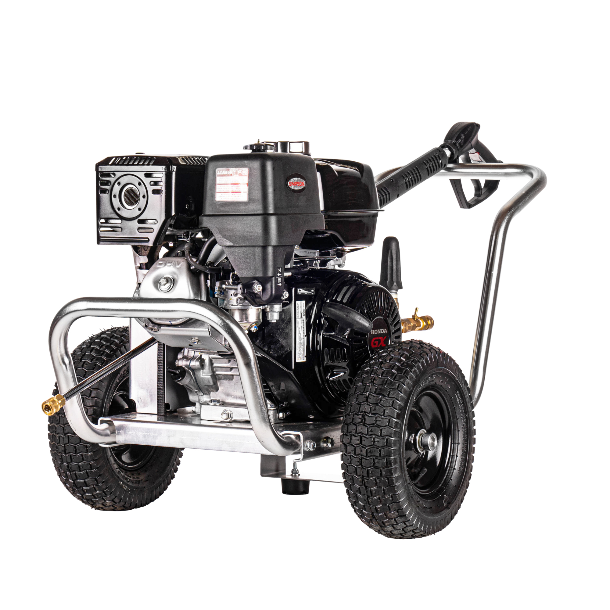 Simpson Aluminum Water Blaster Gas Pressure Washer — 4200 PSI, 4.0 GPM, Belt Drive, Honda GX390 Engine, AAA Triplex Plunger Pump, Model# ALWB4240211